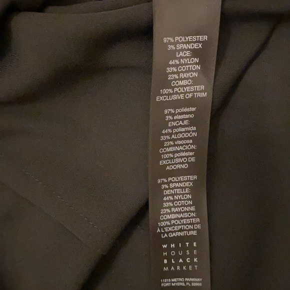 White House Black Market Black Lace Off-Shoulder Top – Size Small - Picture 4 of 4